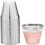 Gobelets à vin jetables en plastique à bordure dorée, 255 ml 1