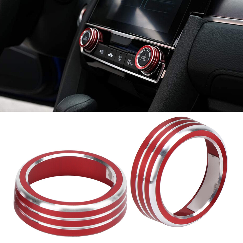 Civic Ac Button Trim Set 2016-2019 Red 7293282909854