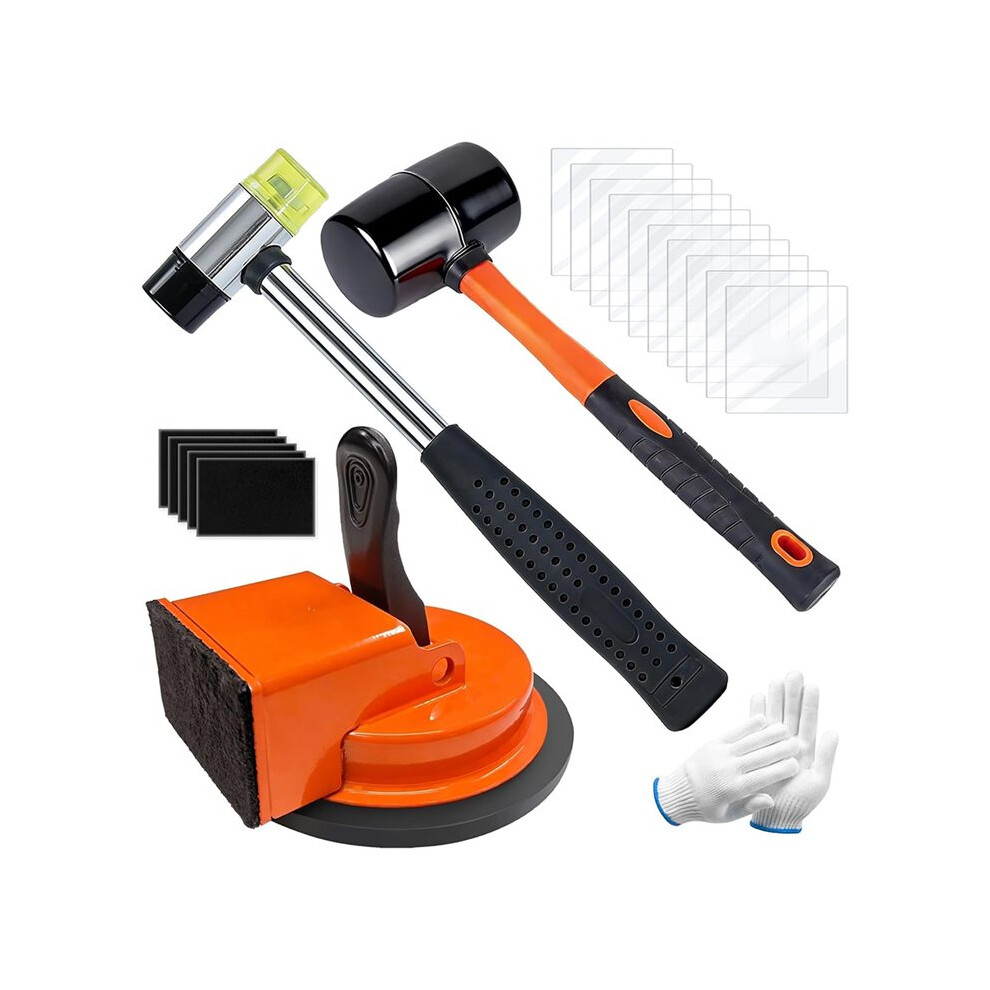 Floor Fixer Tool Kit With 2 Rubber Mallets, 10 Sticky Pads & Suction Cup For Laminate Vinyl Hardwood 4713109896165
