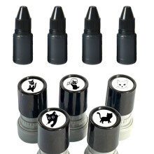 Cute Cartoon Black Kitten Stamp for Journaling, Scrapbooking & DIY Collage, Lovely Cat Rubber Stamps