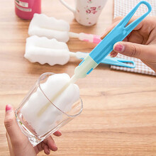 Reinigungsbürste mit langem Griff, Becher, Flasche, Thermoskanne, blau