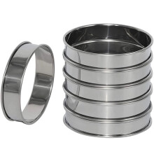 Cercles à crumpets anglais en acier inoxydable 10 cm (lot de 6)