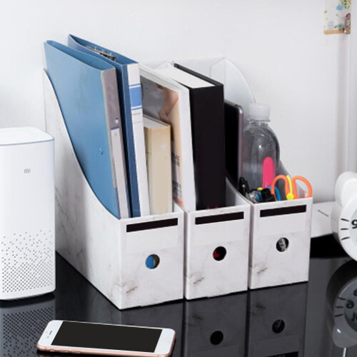 Cardboard Magazine Holder Waterproof Desk Organizer 2