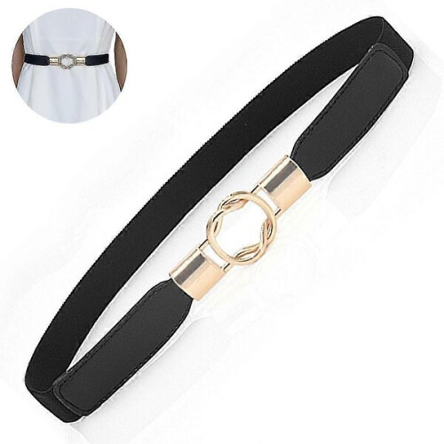 Faixa elástica retrô feminina com fivela de metal PHRL1690