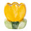 Blomsterformet keramisk pennholder gul 1 stk. 1