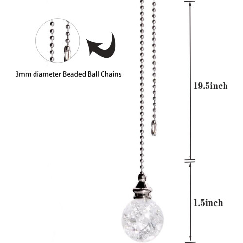 Ceiling Fan Pull Chain Extension 21 inch 2 pcs 1