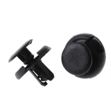 50 pcs. 7 mm hole black plastic bumper fastener clip, ski