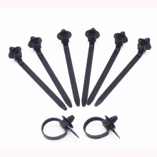50 unidades. Bridas de sujeción para cables de coche, de nailon, color negro.