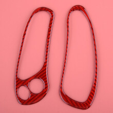 1 par de fundas interiores. Tablero de fibra de carbono roja.
