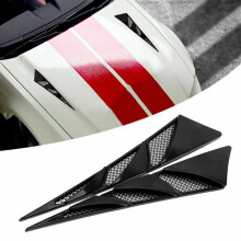 1 par de pegatinas negras para el capó del coche, decoración exterior del vehículo.