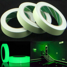 1 unidad de cinta luminosa verde de PVC de 10 mm para automóviles y casas, de seguridad.