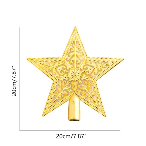 Christmas Tree Topper Gold Glitter Star 5.9 Inch 2