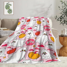Halloween throw blanket ghost pumpkin design 50x60 inches