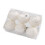 Christmas Tree Ornaments White Glitter Foam 6 pcs 3 in 1