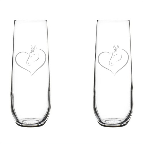Champagnerflöten aus Glas, Sektgläser, 2er-Set