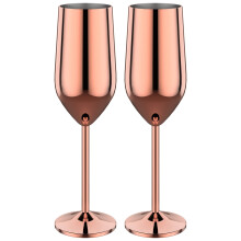 Champagnergläser aus Edelstahl, 2 Stück, 177 ml