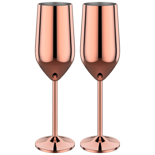 Champagneglas i rustfrit stål 170 ml 2 stk.