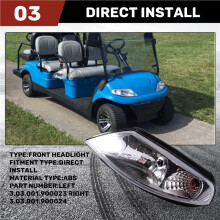Front Headlight for Advanced EV1 Carts Light for EV1 US Sh Left 3.03.001.900023