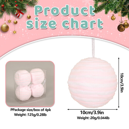 Pink Christmas Ball Ornaments Shatterproof Plastic 12-Pack 2