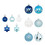 Christmas tree ornaments blue white 44 pieces 3