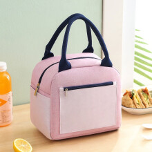 Isolierte Lunchtasche, rosa, großes Fassungsvermögen, tragbar