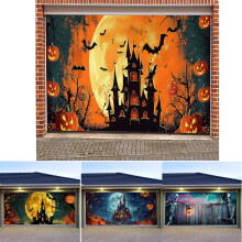 Halloween kültéri, függő textildekoráció garázsba vagy