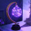 Veilleuse LED étoile et lune en fer forgé, décoration intérieure 1