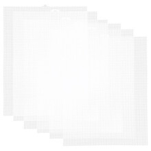 Láminas de Lona de Plástico para Bordado y Manualidades, 34 X 26 cm con Malla de 2,5 mm, 6 Unidades.