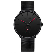 Herenhorloge met quartz uurwerk, meshband en minimalistische wijzerplaat.