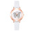 Relógio feminino de quartzo com pulseira de couro (1 peça) 1