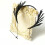 Coiffe gothique à motif d'ailes noire (1 pièce) 2