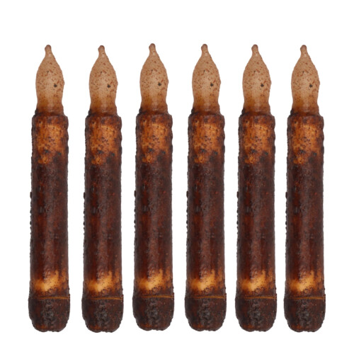 Taper candles flameless with timer6pcs 1