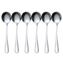 Cucchiaio da zuppa in acciaio inox con manico lungo (6 pezzi)