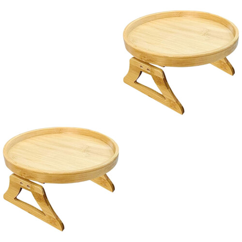 Conjunto de 2 Bandejas de Madeira para Celular e Tablet