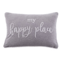 Cuscino decorativo Levtex Home Pippa, grigio spiaggia e bianco, 12x24 pollici