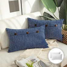 Phantoscope Farmhouse Prydnadskudde Marinblå 2-pack