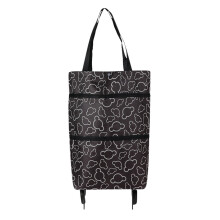 Chariot de courses pliable sur roulettes 26 x 10 x 44 cm