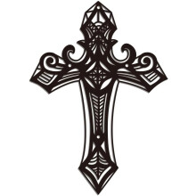 Décoration murale en métal à motif croix 8,3 x 11,8 pouces