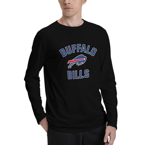 Herr långärmad t-shirt med rund hals för basebollfans 1