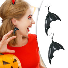 Pendientes góticos de alas de murciélago vampiro para mujer (1 par)