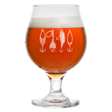 Verre tulipe à pied pour bière belge, 47 cl