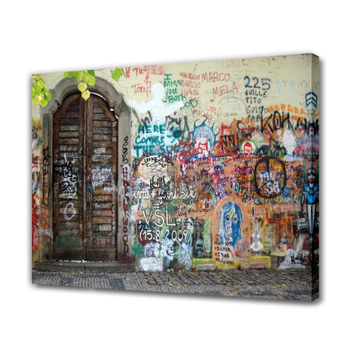 Prag Graffiti John Lennon Canvastavla 20x30cm