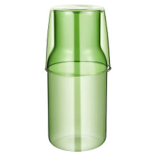 Jarra de agua de cristal con dispensador de agua para mesita de noche (550 ml)