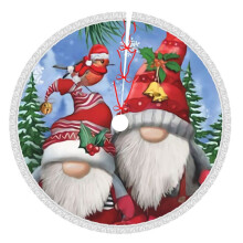 Jupe de sapin de Noël 91 cm Décoration rustique pour les fêtes