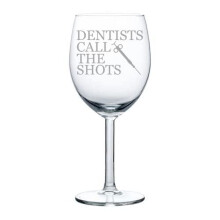 Verre à vin humoristique pour dentiste, 30 cl