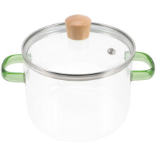 Ramen Saucepan Glass 1600 mL with Lid and Handle
