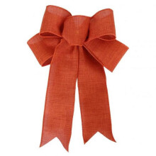 Christmas Tree Topper Bows Flocked Cloth 6PCS
