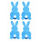 Ensemble de couverts Lapin de Pâques avec queue, 4 pièces, 5 couleurs 1