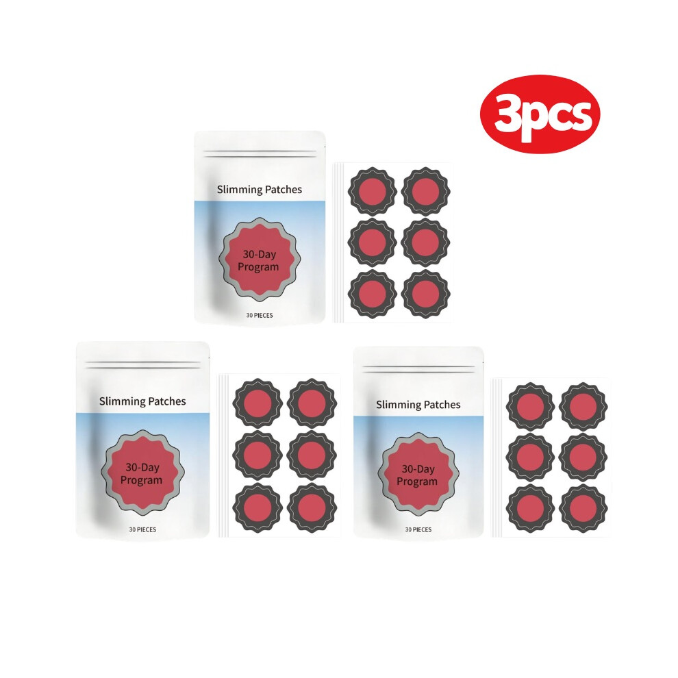 Srj Star (3Pcs) Natural Slimming Belly Patches 30 Days Weight Loss Detox Stickers For Abdomen Gentle Daily Skin Care Shape Your Body