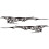 Lot de 2 autocollants en vinyle style course automobile 1